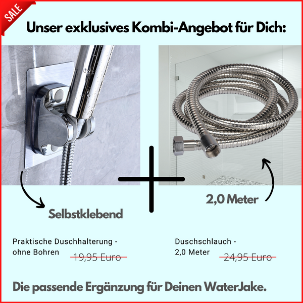 (Bundle-Angebot) Duschschlauch + Selbstklebende Halterung