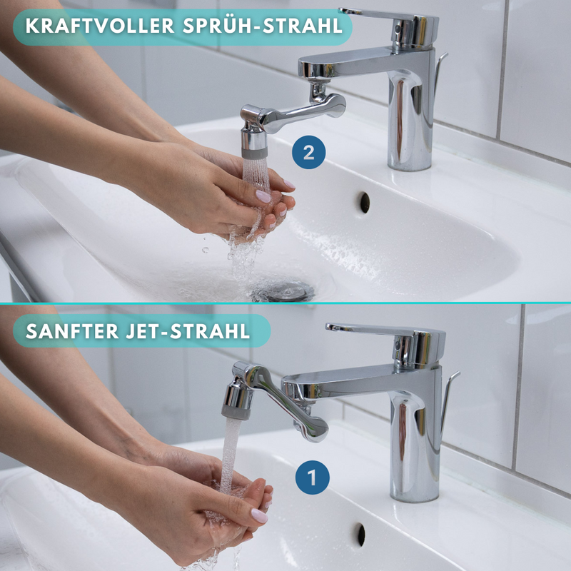 WaterJake® | 1080° Wasserhahn-Aufsatz (+GRATIS Trockentuch)